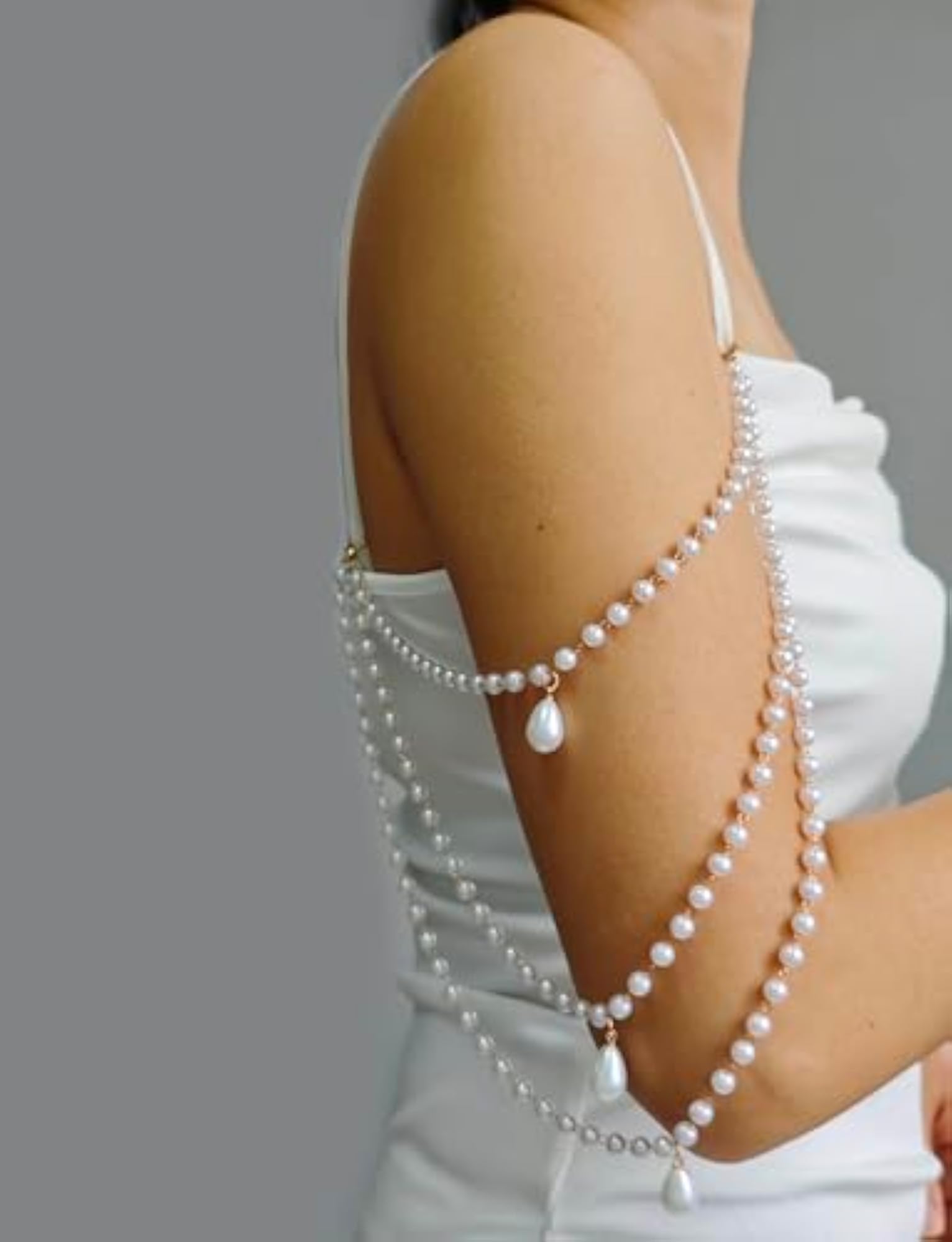 Pearl Arm Chain Wedding Bridal Shoulder Jewelry